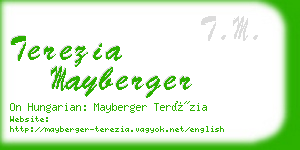 terezia mayberger business card